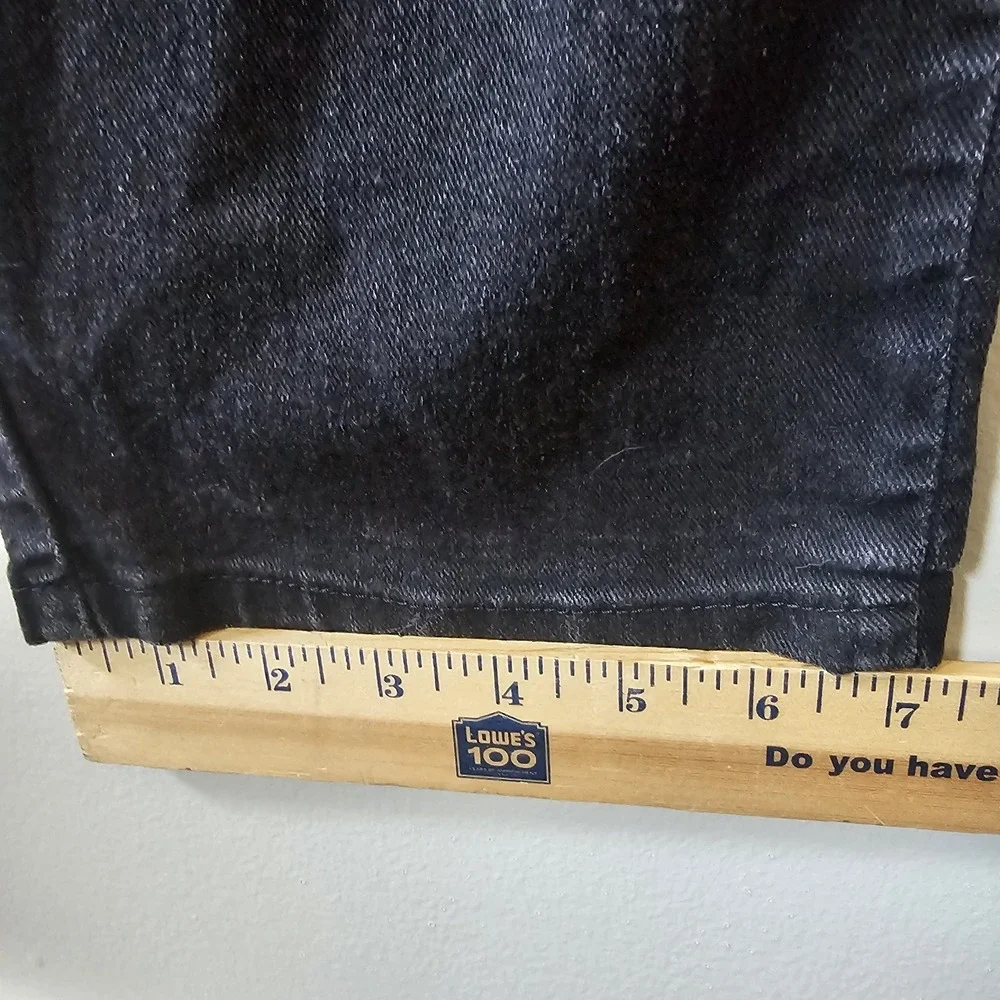 Vintage Lee Mom Jeans Women's Size 14 Med‎ Black Side Elastic 30 Inch Inseam - Picture 12 of 12
